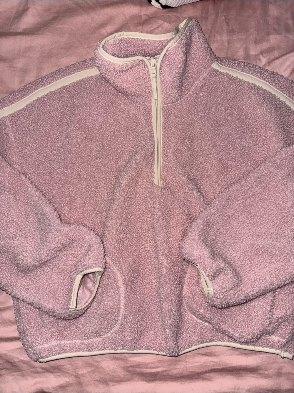 Women's old navy Fleece Quarter-Zip Pullover Sweater - Pink